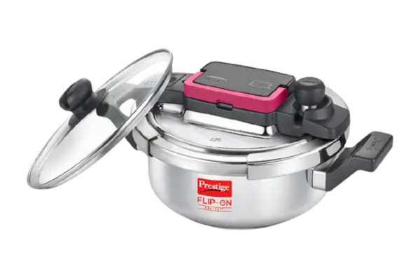 PRESTIGE FLIP-ON TRI-PLY PRESSURE COOKER