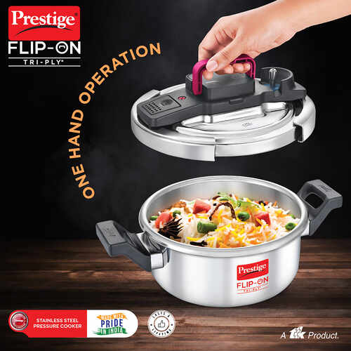 PRESTIGE FLIP-ON TRI-PLY PRESSURE COOKER - Image 3