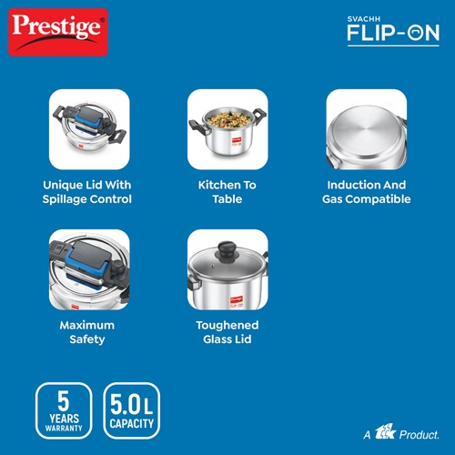 Prestige Flip-on Pressure Cooker - Image 4