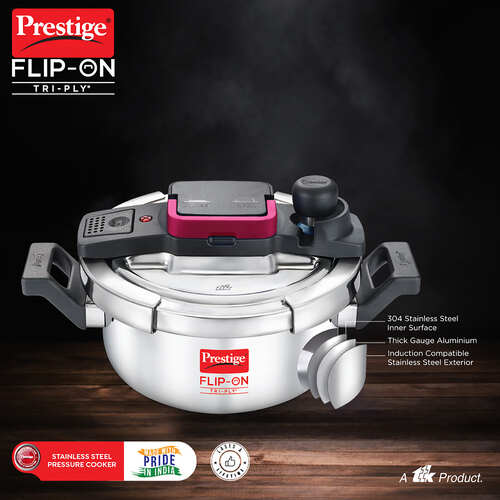 PRESTIGE FLIP-ON TRI-PLY PRESSURE COOKER - Image 4