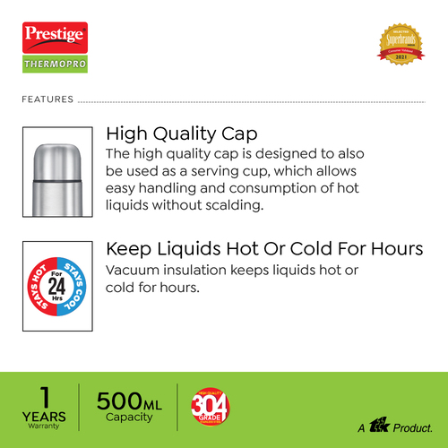 Prestige Thermopro Stainless Steel Flask - Image 4